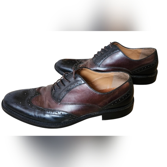 Aldo Black and Brown Leather Lace Up Dress Shoes, Oxford Shoe, Size 13 - Picture 3 of 12